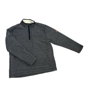 Orvis Sweater XL Black Quarter Zip Sherpa Lined Shacket Pullover | Size XL